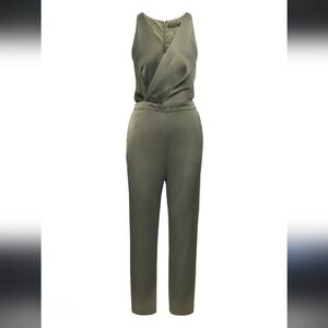 Banana Republic Sage Green Sleeveless Jumpsuit
